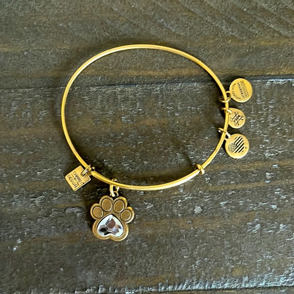 *NWOT* Alex and Ani paw print charm bracelet - Picture 1 of 3